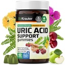 BIO KRAUTER Uric Acid Support Gummies - 60 Chews Vegan - Uric Acid Support w/Tart Cherry &amp; Chanca Piedra 4:1 Extractos - Suplemento Natural Kidney w/Milk Thistle and Turmeric