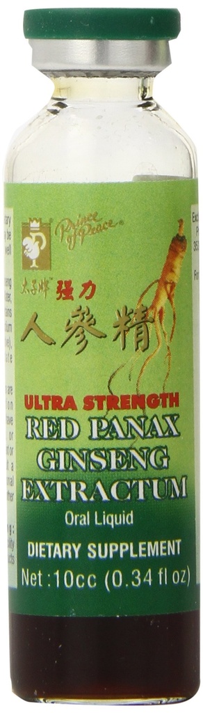 Prince of Peace Red Panax Ginseng Extractum Ultra Strength Suplemento, 30 Conde