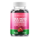 Mar Moss 4000mg Gummies with Ashwagandha, Elderberry, Apple Cider Vinegar, Bladderwrack, Burdock Root – Immune Support – Mixed Berry Flavor – 60 Conde