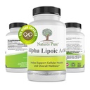 Simplemente Naturalezas Pure Alpha Lipoic Acid 600mg 120 Veggie Capsules, Non-GMO Thioctic Acid 4 Month Supply
