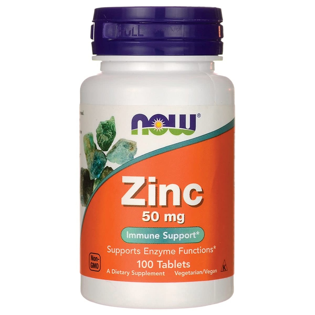 AHORA Alimentos Zinc Gluconate, 100 Tabletas / 50 mg