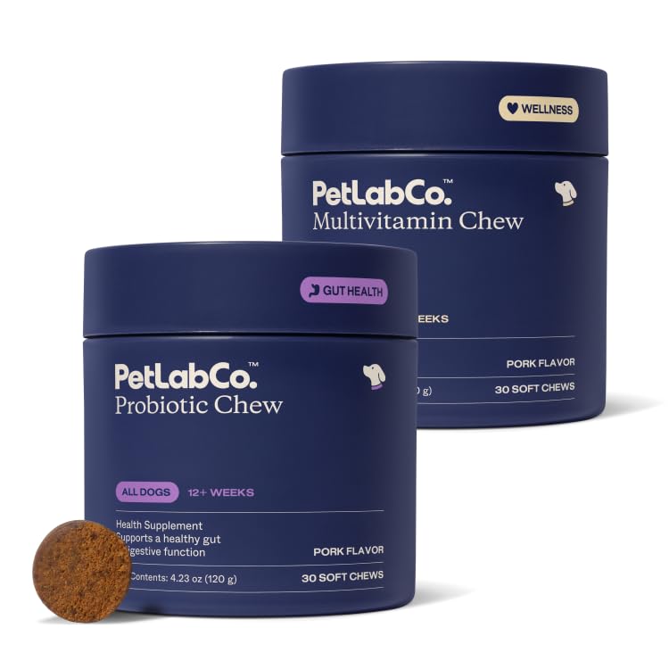 PetLab Co. – Multi-Vitamin &amp; Dog Probiotic Bundle: Chewable Multivitamins for Dogs Support Health & Dog Probiotics to Support Itchy Skin, Occasional Loose Stools, and Healthy Yeast Production