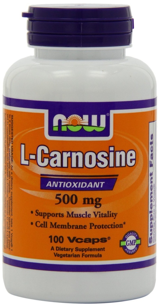 Ahora Alimentos, L-Carnosina 500mg 100 VegiCaps (Pack of 2)