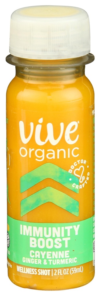 Vive Organic Immunity Boost Cayenne, Ginger &amp; Turmeric Shot (2oz Bottle)