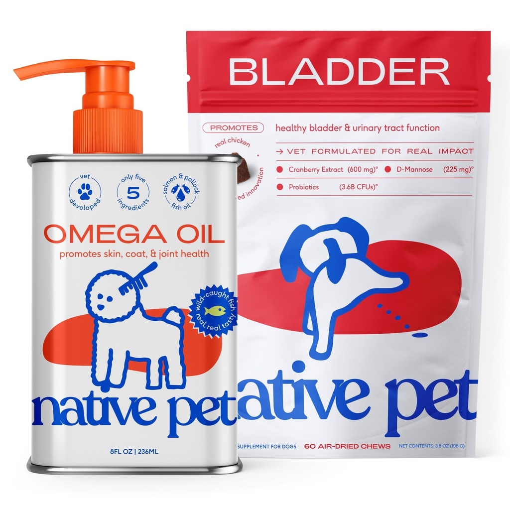 Aceite de pescado para perros para soportar la picazón de la piel + la movilidad TEN 60 Chews " 8 Oz