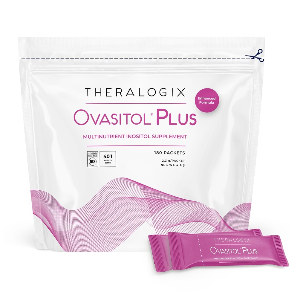 Theralogix Ovasitol Plus Metabólica Health Supplement - Myo-Inositol & D-Chiro Inositol+Chromium Picolinate+Alpha-lactalbumin & Vitamina D - 90-Day Supply - Unflavored - 180 Count