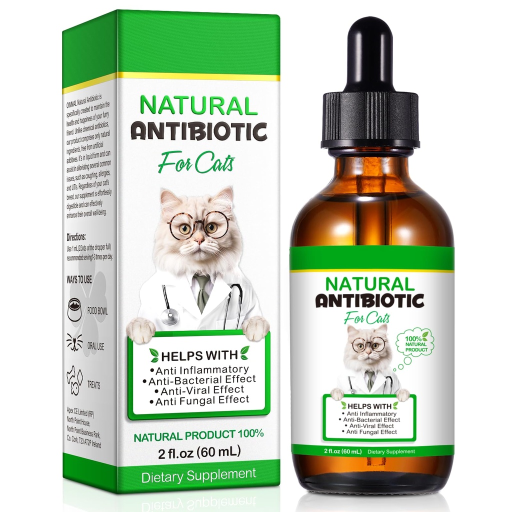 Antibióticos de gato, antibióticos para gatos, antibióticos de gato natural Suplementos herbarios multivitamínicos 60 ml