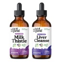 Wild &amp; Organic Milk Thistle Tincture 4 fl oz &amp; Liver Cleanse Tincture 4 fl oz