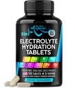 Electrolitos - Tabletas electrolíticas con Magnesio, Sodio, Potasio, Cloruro, Vitaminas D3 &amp; B6, Kelp Powder - Salt Pills - Hecho en EE.UU. - Tablas orales como cápsulas - Vegan & Keto Friendly - 120 Tabs