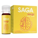 SAGA SURGE Organic Energy Shots ← Rendimiento Bebida  Yerba Mate &amp; Alpha GPC Suplemento con CoQ10, Turmeric &amp; Mushrooms ANTE Pre Workout Boost Drink for Focus, Endurance & Performance TEN 2oz Peach Mango