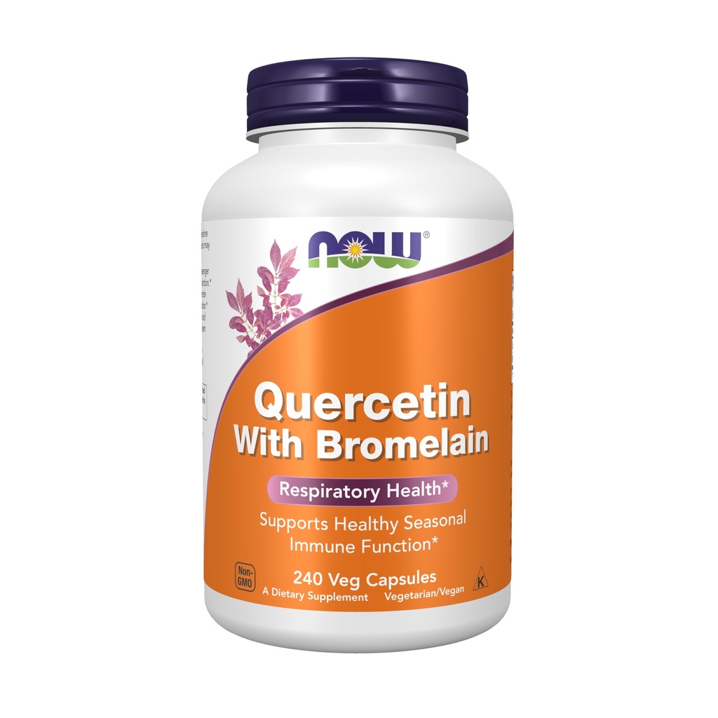 AHORA Suplementos de alimentos, Quercetina con Bromelain, Sistema de inmunológico equilibrado*, 240 cápsulas de verduras