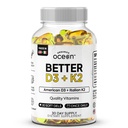 Organics Ocean Better D3+K2 Vitamin Supplement, 30 Softgels