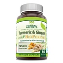 Herbal Secrets Turmeric Curcumin &amp; Ginger with BioPerine Supplement TEN 2,250 Mg Por Serving Silencio 180 Capsules ← Non-GMO TEN Gluten Free TEN Made in USA