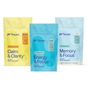 Neuro Cognitive Balance Bundle - Memory & Focus Nootropic Gum (Peppermint, 90 Cuenta), Sleep & Recharge Melatonin Mints (Berry, 72 Cuenta), Calm &amp; Clarity Stress Support Mints (Honey Lemon, 90 Cuenta)