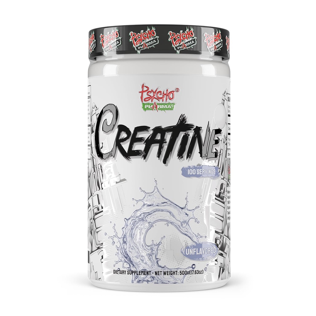 Cretina de Psico - 5g de Monohidrato de Creatina Premium por Serving, 100 Servimientos