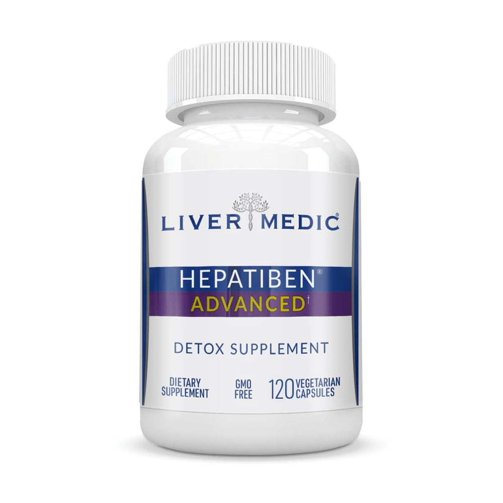 Hepatiben Hígado Detox Limpiar Todo Suplemento Natural con Leche Esteto, Silybin, NAC, Choline, MSM, Turmeric, Berberine, Glutathione Alpha Lipoic Acid Vegan No GMO 120 Capsules 1500mg