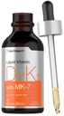 Horbäach Vitamina D3 K2 Liquid Drops TENIDO con MK7 TENIDO 2 Fl Oz ANTE Vegetarian, Non-GMO, Gluten Free Supplement