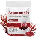 Astaxanthin 12mg, 120 Softgels, Premium Astaxanthin Antioxidant Suplementos con Actividad Antioxidante, Soporta Ojo, Salud de la piel, Inmune, Circulación Interna