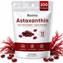 ROVINA Astaxanthin 12mg Softgels, Antioxidant Supplement Supports Eye, Skin, Immune, Joint, Internal Circulation, Non-GMO & Gluten Free - 200 Softgels
