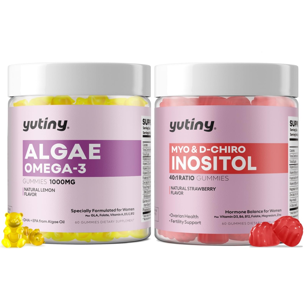 Myo-Inositol &amp; D-Chiro Inositol Vegan Omega 3 Gummies for Women