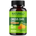 NATURELO Vegetarian DHA y Omega 3 Suplemento de Algae y Chia Semillas para el corazón, cerebro y salud conjunta - No pescado, gelatina o dulces artificiales - 60 Gummies
