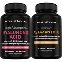 Vitaminas vitales ácido hialurónico puro 60 ct + Astaxanthin 60 ct