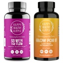 Happy Healthy Hippie Glow for It Astaxanthin Supplement &amp; Go with The Flow Hormone Balance for Women