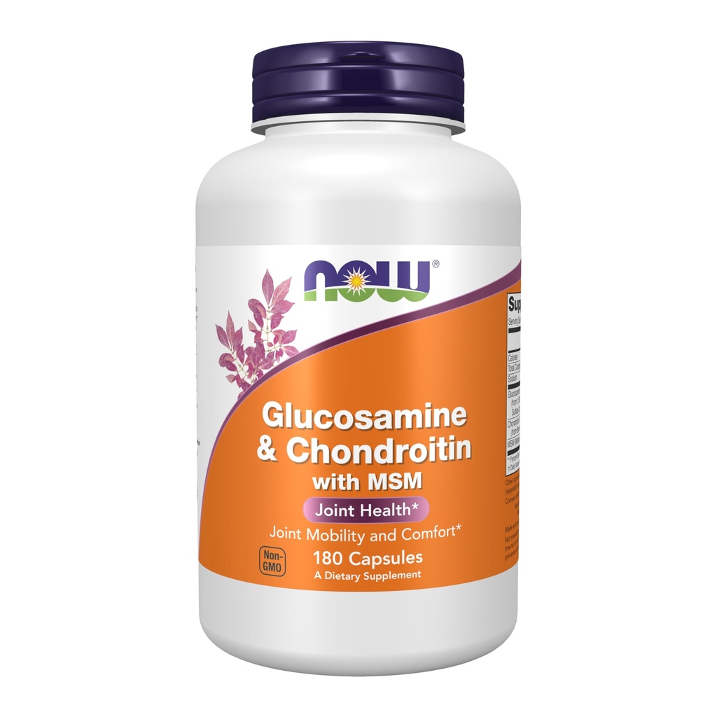 AHORA Suplementos de alimentos, Glucosamina " Condroitina con MSM, Salud Conjunta, Movilidad y Confort*, 180 cápsulas de verduras