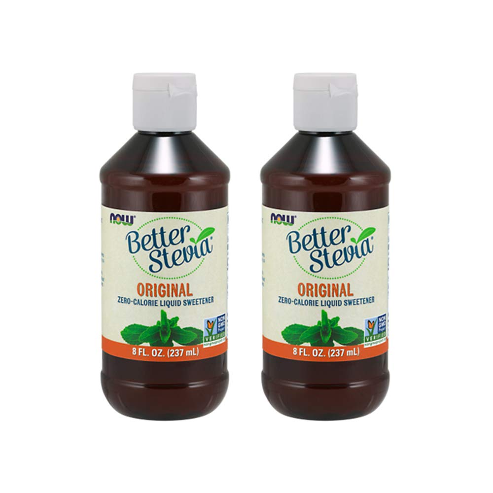 Ahora Alimentos Mejor Stevia Extracto líquido original, Botella de 8 onzas (Pack de 2)