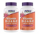 Suplementos Vitamina D3 K2, 1.000 UI/45 mcg, soporte cardiovascular, ayuda a la salud ósea, 180 cápsulas vegetarianas - Vegan, Gluten Gratis, Kosher Vitamin D3 y K2 Suplementos (2)