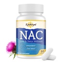 NAC Suplemento N-Acetyl Cysteine ← High Dose NAC 1000mg para Liver Focused Silencio N-Acetyl-L-Cysteine with Milk Thistle & Glutathione Silencio NAC Capsules 90-Count Vegan