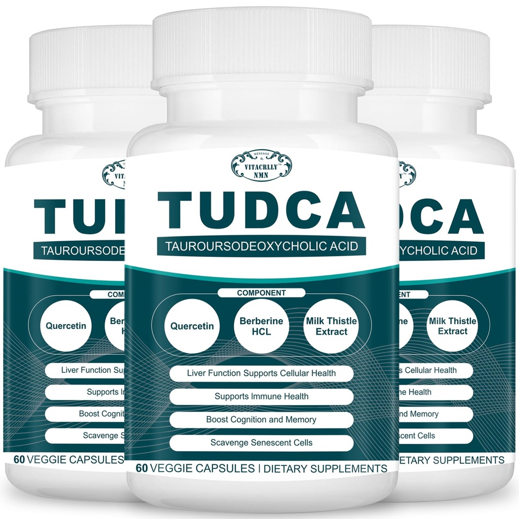 2200MG TUDCA Suplementos - Bile Salts Suplemento Complejo para Detox Liver &amp; Cleanse, Gallbladder Cleanse, Digestive Health 180 Capsules