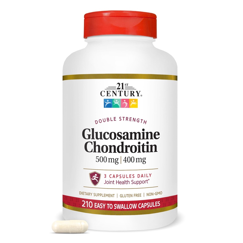21st Century Glucosamine Chondroitin 500/400mg - Doble fuerza, cp 210 Conde