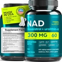 NAD Suplemento 300Mg Extra Strength NMN Liposomal Alternativo + Té Verde para Mujeres &amp; Hombres w/ Urolithin A, Resveratrol, CoQ10, Alfa Lipoic Acid