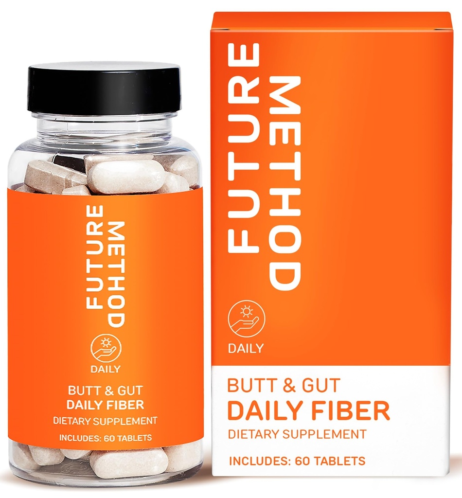 MÉTODO FUTURO Suplemento de fibra, Acacia y Psyllium Husk Fiber Pills for Digestion (60ct)