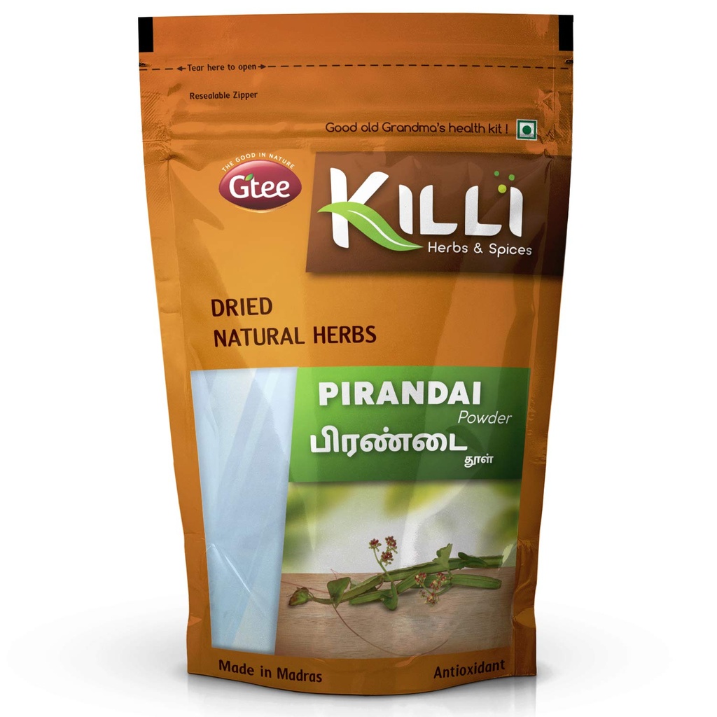 KILLI Pirandai ← Hadjod ← Veld Grape ← Cissus quadrangularis  Nalleru Powder, 100g