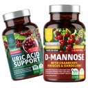 Nutrición N1N Premium D-Mannose con Cranberry & Hibiscus [1350mg], 120 cápsulas y Uric Acid Support con 14 hierbas de Potent, 60 cápsulas, 2 Pack Bundle
