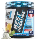 BPI Sports Best Creatine - Creatine Monohydrate Powder for Men &amp; Women, Himalayan Salt - Strength, Pump, Endurance, Muscle Growth, Muscle Definition - No Bloat – Fruit Punch – 50 porciones – 10.58 oz