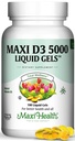 Maxi Health D3 5000 Líquidos - Vitamina Natural D3 - Suplemento Nutricional - 180 cápsulas - Kosher