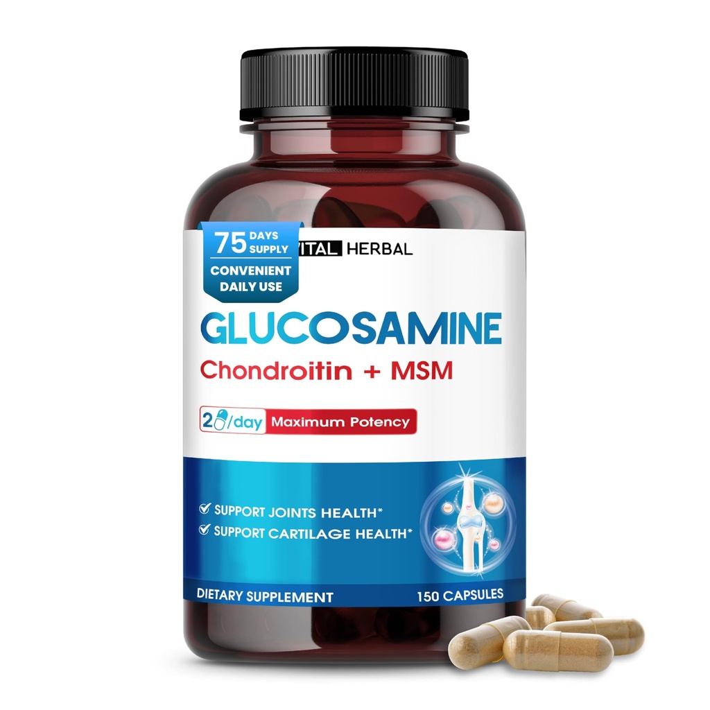 Glucosamina Liposomal VITAL con condroitina, MSM- Juntas de soporte de potencia máxima, cartílago- hechos en los EE.UU.