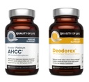 Calidad de vida All Natural Immune Support and Detox Bundle - Kinoko Platinum AHCC Mushroom Extract - Deodorex Detox Support Supplement