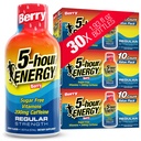 5 horas ENERGÍA Shots Regular Strength, Berry Flavor, 30 Cuenta, 1,93 Fl Oz, Sugar Gratis, Cero Calories, Aminoácidos y Vitaminas B Esenciales, Suplemento dietético, Siente Alerta y Energizado, 200 mg Caffeine