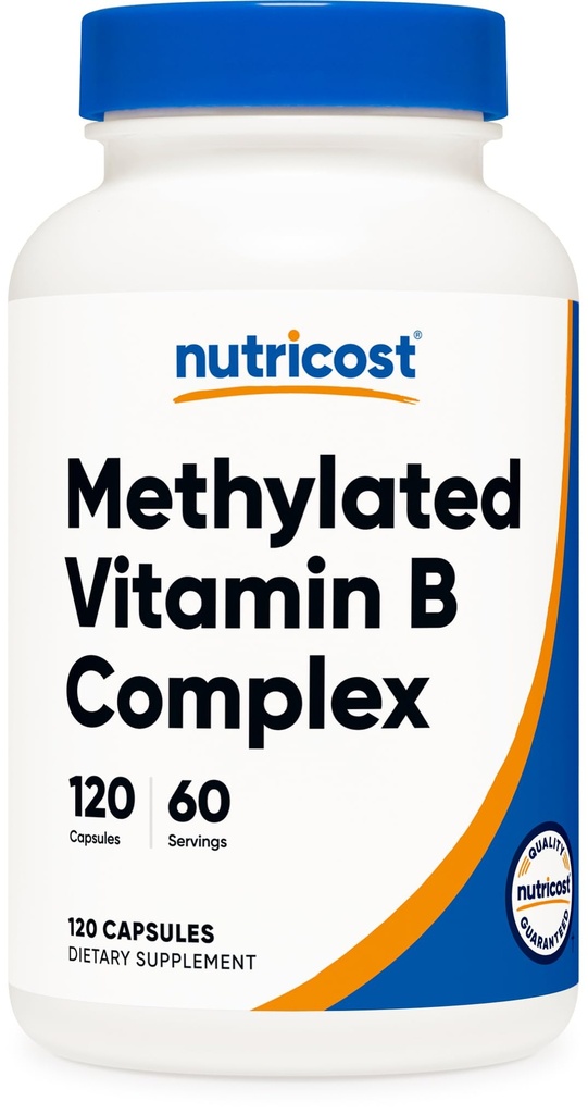 Nutricost Complejo de vitamina B de vitamina B 120 cápsulas - (60 piezas) Gluten-Free
