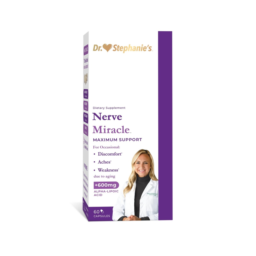 Milagro Nerve Máximo Strength Suplemento Silencio Nerve Health Support Silencio Legs, Pies, Manos, Dedos Silencio Mega Dose of Alpha Lipoic ALA &amp; Vitamina B12