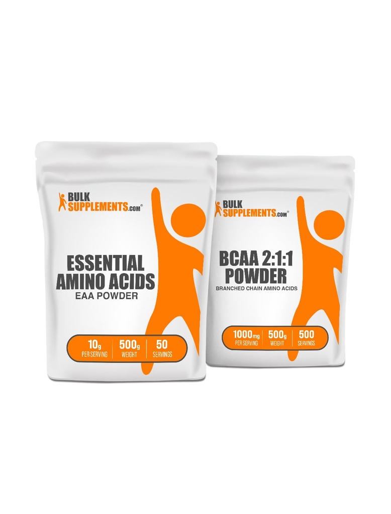 BulkSupplements EAA Powder 500g + BCAA 2:1 500g Bundle
