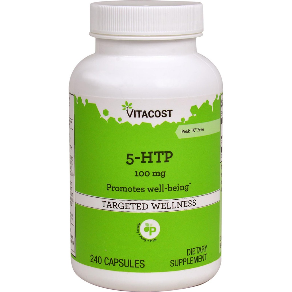 Vitacost 5-HTP - 100 mg - 240 cápsulas