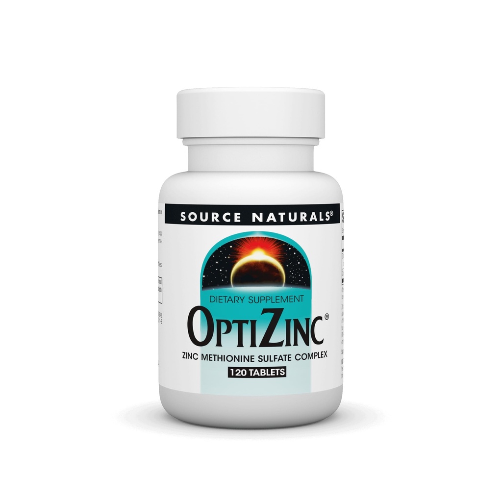 Fuente Naturales OptiZinc Complejo de Sulfato de Zinc &amp; Suplemento dietético* - 120 Tabletas