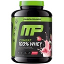 MusclePharm Combat 100% Whey Protein Powder, Strawberry Cream Flavor, Fast Recovery &amp; Muscle Gain with Whey Protein Isolate, High Protein Powder for Women &amp; Men, Gluten Free, 5 lb, 70 Servings