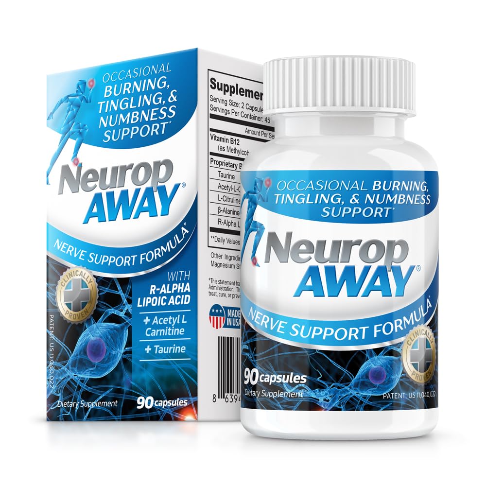 NeuropAWAY Nerve Support Fórmula 90 cápsulas diarias