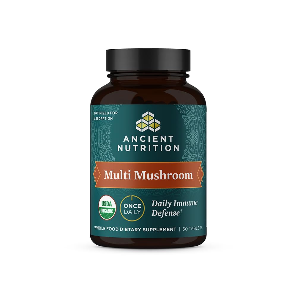 Suplemento antiguo de cuarto de baño de nutrición, mesa de apoyo de multisecho orgánico, soportes respuesta de estrés, Gluten Free, Paleo y Keto Friendly, 60 cuenta